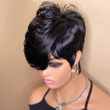 Load image into Gallery viewer, Elegant Pixie Cut Human Hair Wig for Women - 150% Density with Bangs - Shop &amp; Buy
