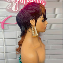 Load image into Gallery viewer, Elegant Pixie Cut Human Hair Wig with Curly Bangs - Natural Look, High-Density - Shop &amp; Buy
