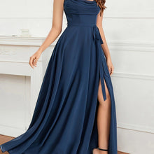 Load image into Gallery viewer, Elegant Plus Size Ruched Bridesmaid Dress with Slit - Perfect for Weddings and Parties - Shop &amp; Buy
