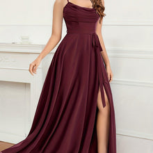 Load image into Gallery viewer, Elegant Plus Size Ruched Bridesmaid Dress with Slit - Perfect for Weddings and Parties - Shop &amp; Buy
