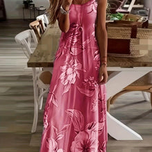 Load image into Gallery viewer, Elegant Summer Floral Maxi Dress - Stretchy Knit, Spaghetti Strap, Perfect for Vacation &amp; Casual Wear - Shop &amp; Buy
