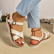 Load image into Gallery viewer, Elegant Womens Solid Color Platform Sandals - Buckle Strap, Comfortable Faux Leather Upper - Shop &amp; Buy
