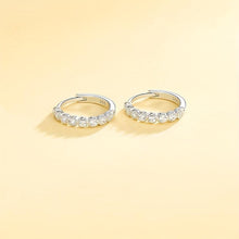 Load image into Gallery viewer, Elegant Zircon-Encrusted Sterling Silver Hoop Earrings - Chic Fashion Accessory for Weddings and Date Nights - Shop &amp; Buy
