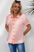 Load image into Gallery viewer, Exposed Seam Short Sleeve Shirt - Shop &amp; Buy