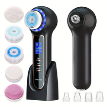 Load image into Gallery viewer, Face Scrubber Exfoliator, USB Rechargeable Facial Cleansing Brush, 3 In 1 Blackhead Remover Vacuum For Exfoliating - Shop &amp; Buy
