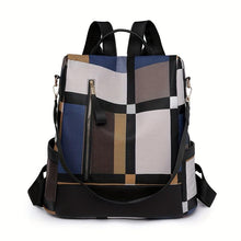 Load image into Gallery viewer, Fashion Colorblock Backpack Purse, Anti-theft Travel Daypack, Fashion Two-way Shoulder Bag - Shop &amp; Buy
