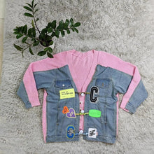 Load image into Gallery viewer, Fashion Denim Patchwork Knitted Rib Coat for Women Autumn Casual Long Sleeve Sweater Cardigan Jackets Women Streetwear Y2K - Shop &amp; Buy
