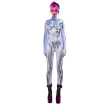 Load image into Gallery viewer, Fashion Digital Print Jumpsuit Women Casual Thimble Finger Long Sleeve Pants Skinny Night Club Party Romper One-piece - Shop &amp; Buy
