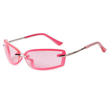 Load image into Gallery viewer, Fashion Green Lens Y2K Rimless Rectangle Sunglasses Women Men Brand Design Trendy Pink Candy Color Sun Glasses - Shop &amp; Buy
