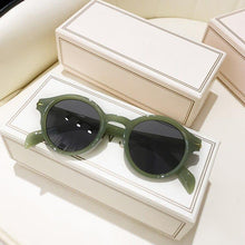 Load image into Gallery viewer, Fashion Jelly Green Round Sunglasses Women Brand Designer Rivets Oval Men Sun Glasses Retro 90s Small Shades Eyewear - Shop &amp; Buy
