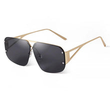 Load image into Gallery viewer, Fashion Metal Semi-Rimless Pilot Sunglasses Women Men Brand Aviation Driving Oversized Sun Glasses Double Bridge - Shop &amp; Buy
