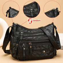 Load image into Gallery viewer, Fashion Multi Zipper Crossbody Bag, Soft Vegan Leather Shoulder Bag, Women Multi Pockets Handbag Purse - Shop &amp; Buy

