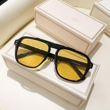 Load image into Gallery viewer, Fashion Oversized Yellow Square Women Sunglasses Brand Design Rivet Candy Blue Sun Glasses Vintage Shades Eyewear UV400 - Shop &amp; Buy
