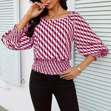 Load image into Gallery viewer, Fashionable Allover Print Loose Blouse - Flowy Lantern Sleeves for Spring &amp; Fall - Shop &amp; Buy
