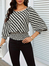 Load image into Gallery viewer, Fashionable Allover Print Loose Blouse - Flowy Lantern Sleeves for Spring &amp; Fall - Shop &amp; Buy
