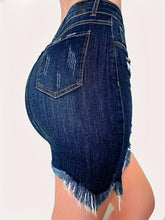 Load image into Gallery viewer, Fashionable Ripped Denim Skirt - Flattering High Waist &amp; Medium Stretch - Shop &amp; Buy
