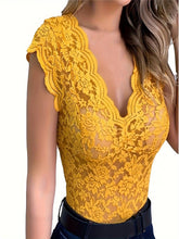Load image into Gallery viewer, Fashionable sexy summer women&#39;s V-neck cut-out sexy tight top solid color pullover - Shop &amp; Buy
