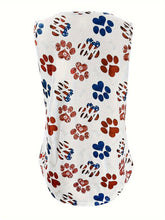 Load image into Gallery viewer, Fashionable Womens Paw Print Tank Top - Lightweight Square Neck Sleeveless Top for Summer Days - Shop &amp; Buy
