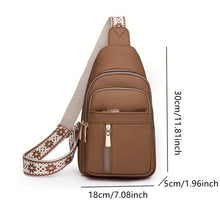 Load image into Gallery viewer, Fashionable Womens Vintage Chest Bag - Stylish Multi-Pocket PU Leather Crossbody - Secure Zipper - Shop &amp; Buy
