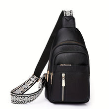 Load image into Gallery viewer, Fashionable Womens Vintage Chest Bag - Stylish Multi-Pocket PU Leather Crossbody - Secure Zipper - Shop &amp; Buy
