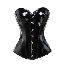 Load image into Gallery viewer, Faux PU Leather Steampunk Corset Top Overbust Bustier Gothic Lace Up Corselet Waist Trainer Body Shaper Corsets and Bustiers - Shop &amp; Buy
