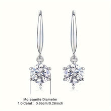 Load image into Gallery viewer, fine craftsmanship 18k gold plated 925 sterling silver main stone 1 carat high quality moissanite fine ladies fashion earrings - Shop &amp; Buy
