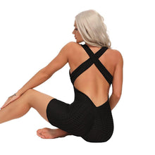 Load image into Gallery viewer, Fitness Yoga Set Women Jumpsuit Sleeveless Tracksuit One Piece Sports Clothing Backless Workout Sportswear Gym Short Pants - Shop &amp; Buy
