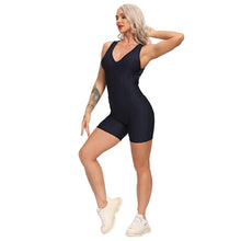 Load image into Gallery viewer, Fitness Yoga Set Women Jumpsuit Sleeveless Tracksuit One Piece Sports Clothing Backless Workout Sportswear Gym Short Pants - Shop &amp; Buy
