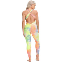 Load image into Gallery viewer, Fittoo Jumpsuit Women Cross Back Ink Tie-dye Overalls For Women Fitnesssexy Jumpsuit Jacquard Tracksuit Gym Workout Sportwear - Shop &amp; Buy