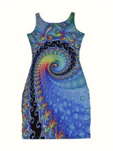 Load image into Gallery viewer, Flattering Abstract Print Sleeveless Tank Dress - Fashion-Forward Casual Style - Figure-Hugging Bodycon Fit - Shop &amp; Buy
