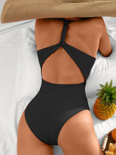 Load image into Gallery viewer, Flattering Knot Twist One-piece Swimsuit - Chic Cut Out V Neck, Seamless Tummy Control - Shop &amp; Buy
