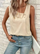 Load image into Gallery viewer, Flattering Solid Color Asymmetrical Tank Top - Fashionable &amp; Casual Sleeveless Top for Spring &amp; Summer - Shop &amp; Buy

