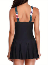 Load image into Gallery viewer, Flattering Tummy-Control One-Piece Swim Dress - Chic Ruched Design - Shop &amp; Buy
