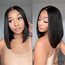 Load image into Gallery viewer, Flawless Bob Wigs - Brazilian Remy Human Hair, 150% Dense, Seamless 4x4 Lace Closure, Glueless &amp; Realistic Lace Front - Shop &amp; Buy

