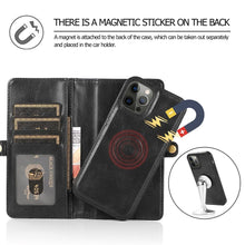 Load image into Gallery viewer, Flip Leather Wallet Case For iPhone 12 11 Pro Max Detachable Magnetic Leather Cover for iPhone 11 12 Pro Max X XR XS Max 8 7Plus - Shop &amp; Buy