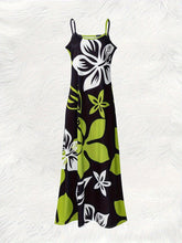Load image into Gallery viewer, Flirty Plant Print Sundress with Adjustable Straps - Lightweight &amp; Flowy for Spring &amp; Summer Vacations - Shop &amp; Buy
