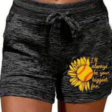 Load image into Gallery viewer, Flirty Sunflower Print Shorts - Casual Drawstring Style with Handy Pockets - Shop &amp; Buy
