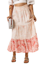 Load image into Gallery viewer, Floral Color Block Tiered Skirt - Shop &amp; Buy