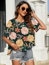 Load image into Gallery viewer, Floral Ruffled Flounce Sleeve Blouse - Shop &amp; Buy
