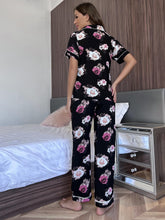 Load image into Gallery viewer, Floral Short Sleeve Shirt and Pants Lounge Set - Shop &amp; Buy

