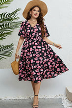 Load image into Gallery viewer, Floral Surplice Midi Dress - Shop &amp; Buy