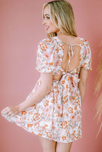 Load image into Gallery viewer, Floral Tie-Back Puff Sleeve Dress - Shop &amp; Buy