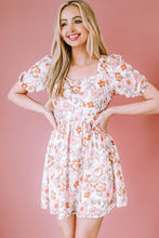 Load image into Gallery viewer, Floral Tie-Back Puff Sleeve Dress - Shop &amp; Buy
