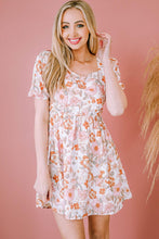 Load image into Gallery viewer, Floral Tie-Back Puff Sleeve Dress - Shop &amp; Buy