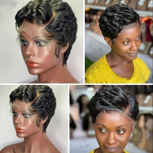 Load image into Gallery viewer, Fluffy Pixie Cut Human Hair Wig - Brazilian Short Curly Style with Pre-Plucked HD Transparent Lace Front - Shop &amp; Buy
