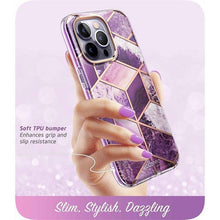 Load image into Gallery viewer, For iPhone 14 Pro Max Case 6.7&quot; (2022) I-BLASON Cosmo Full-Body Glitter Marble Bumper Case with Built-in Screen Protector - Shop &amp; Buy
