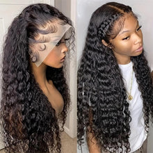 Load image into Gallery viewer, Funkygirl 150% Density Water Wave Lace Front Wig - Natural Black Brazilian Remy Hair - Shop &amp; Buy
