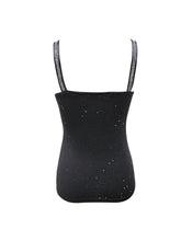 Load image into Gallery viewer, Galaxy Print Spaghetti Strap Tank Top, Casual Rhinestone Sleeveless Knitted Cami Top For Summer - Shop &amp; Buy
