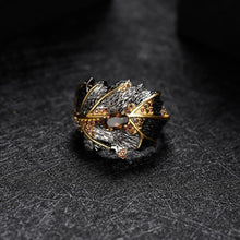 Load image into Gallery viewer, GEM&#39;S BALLET 0.75Ct Natural Smoky Quartz 925 Sterling Silver Handmade Rings for Women Bijoux Georgia O&#39;keeffe Leaf Ring NEW - Shop &amp; Buy