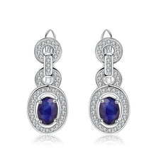 Load image into Gallery viewer, GEM&#39;S BALLET 1.89Ct Natural Blue Sapphire Vintage Earrings 925 Sterling Silver Gemstone Drop Earrings For Women Wedding Jewelry - Shop &amp; Buy